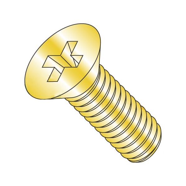 Newport Fasteners #4-40 x 7/16 in Phillips Flat Machine Screw, Plain Steel, 5000 PK 597592 - main